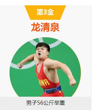 龙清泉在男子56公斤级举重斩获第三枚金牌