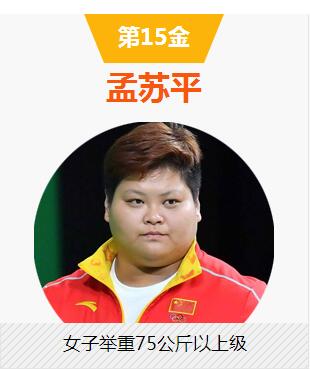 【孟苏平】女子举重75公斤级以上斩获第15枚金牌